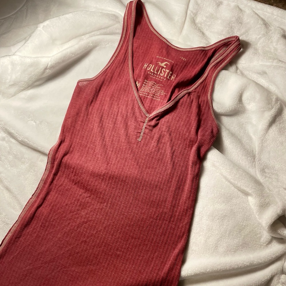 Hollister, red tank top, size medium